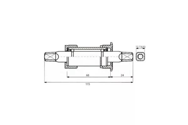 Monobloc patrat otel 115 mm Neco argintiu - imagine 2