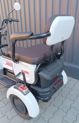 Triciclu electric Kuba Grape 15 alb putere motor 500W fara permis - imagine 5