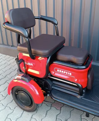 Triciclu electric Kuba Grape 15 rosu putere motor 500W fara permis - imagine 12