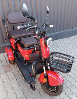 Triciclu electric Kuba Grape 15 rosu putere motor 500W fara permis - imagine 3