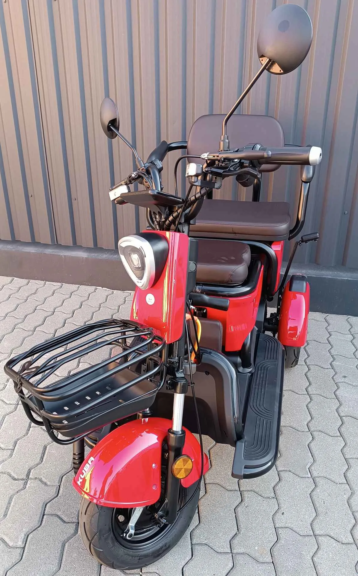 Triciclu electric Kuba Grape 15 rosu putere motor 500W fara permis - imagine 5