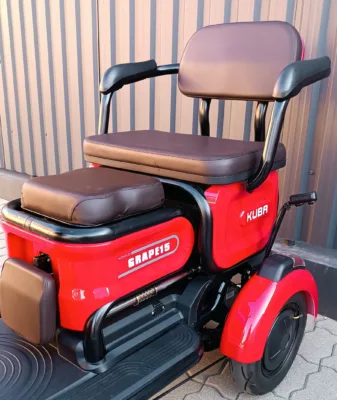 Triciclu electric Kuba Grape 15 rosu putere motor 500W fara permis - imagine 6