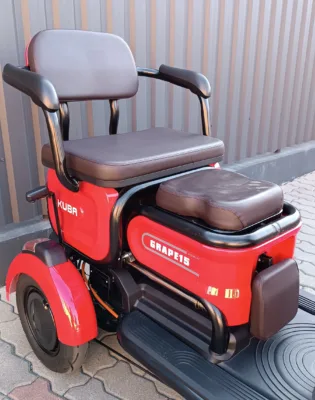 Triciclu electric Kuba Grape 15 rosu putere motor 500W fara permis - imagine 7