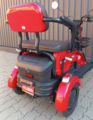Triciclu electric Kuba Grape 15 rosu putere motor 500W fara permis - imagine 9