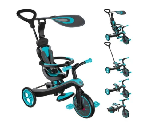Tricicleta Globber Explorer 4 in1 turquoise - imagine 2
