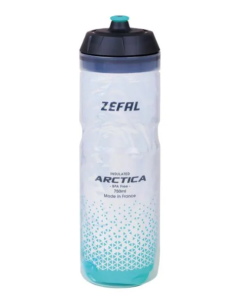 Bidon termic Zefal Arctica 750ml silver caribbean green