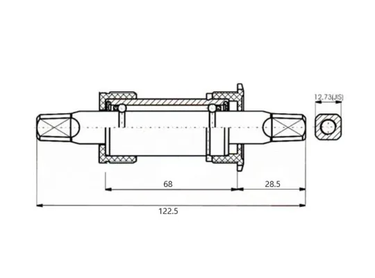 Monobloc patrat otel 68/122.5 mm Neco - imagine 2