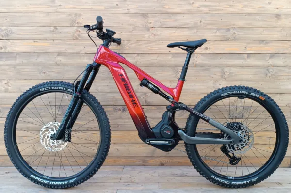 e-bike Haibike ALLMTN CF 9 i800Wh 12-G S1000 Eagle A S red/black/platinum - glossy - imagine 3