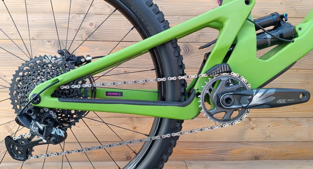 Bicicleta Second Hand Santa Cruz NOMAD C verde magenta XL - imagine 6