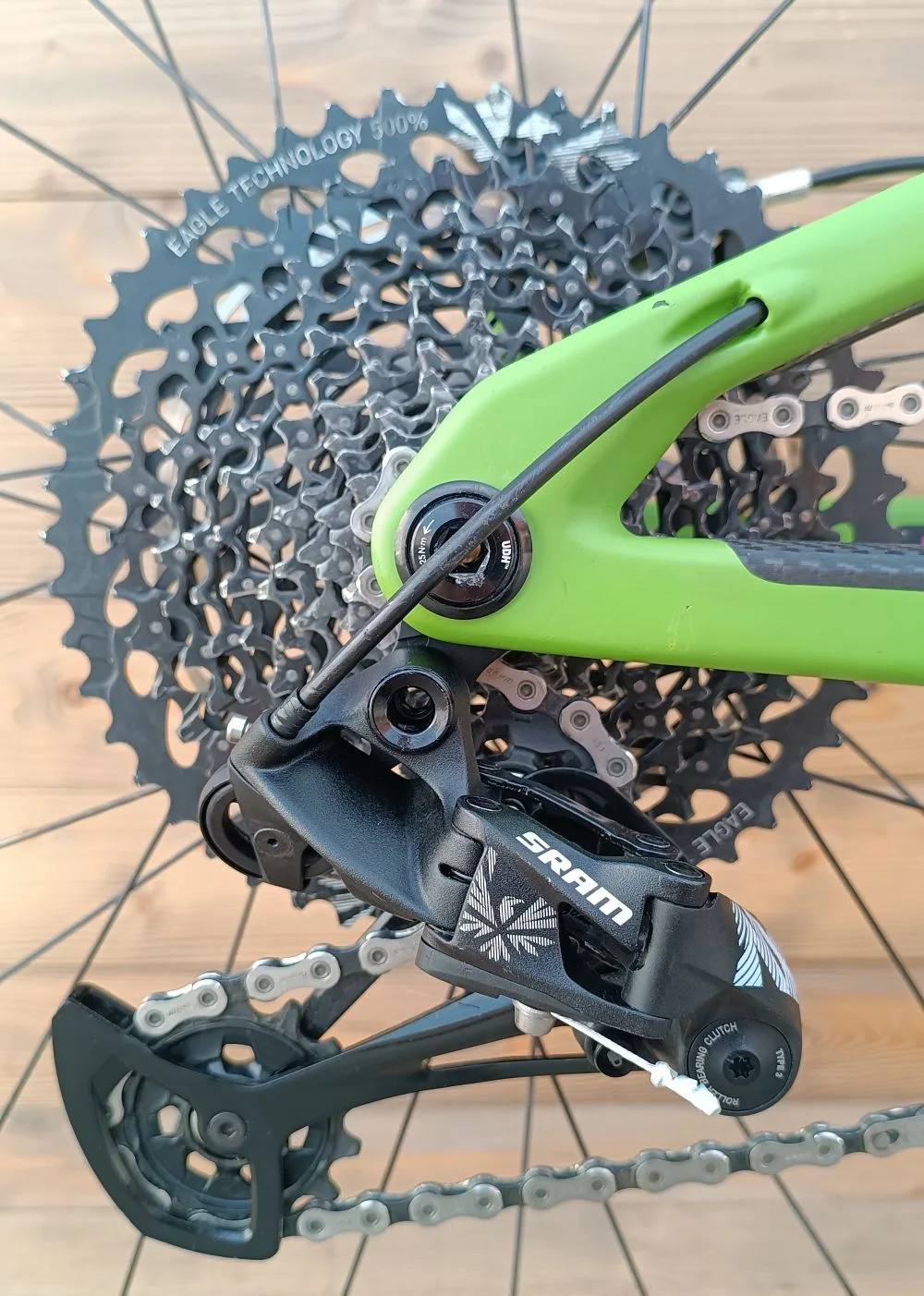 Bicicleta Second Hand Santa Cruz NOMAD C verde magenta XL - imagine 8