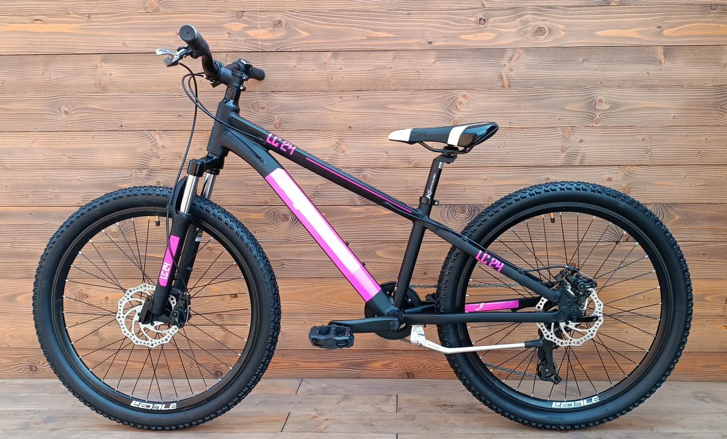 Bicicleta Capriolo MTB LC 24 black pink aluminiu - imagine 2
