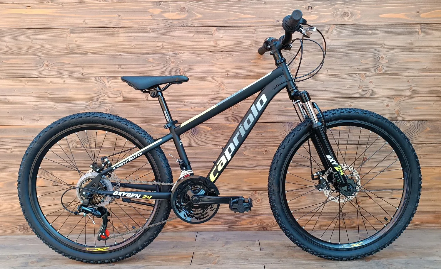 Bicicleta Capriolo Oxygen 24 Disc brake black yellow