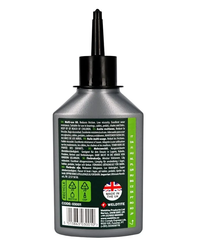 Tub ulei Cycle 125 ml Weldtite - imagine 2