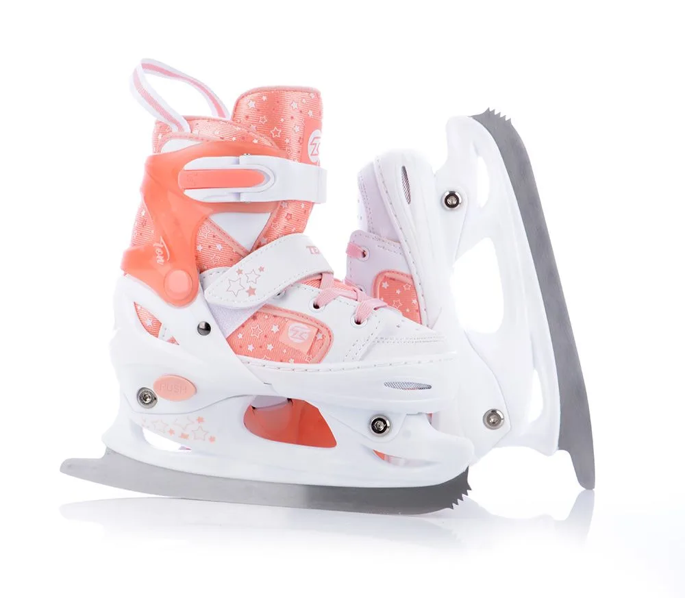 Patine Reglabile TEMPISH TON DUO LED GIRL alb roz 30-33