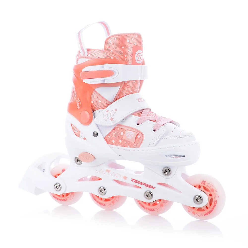 Patine Reglabile TEMPISH TON DUO LED GIRL alb roz 30-33 - imagine 16