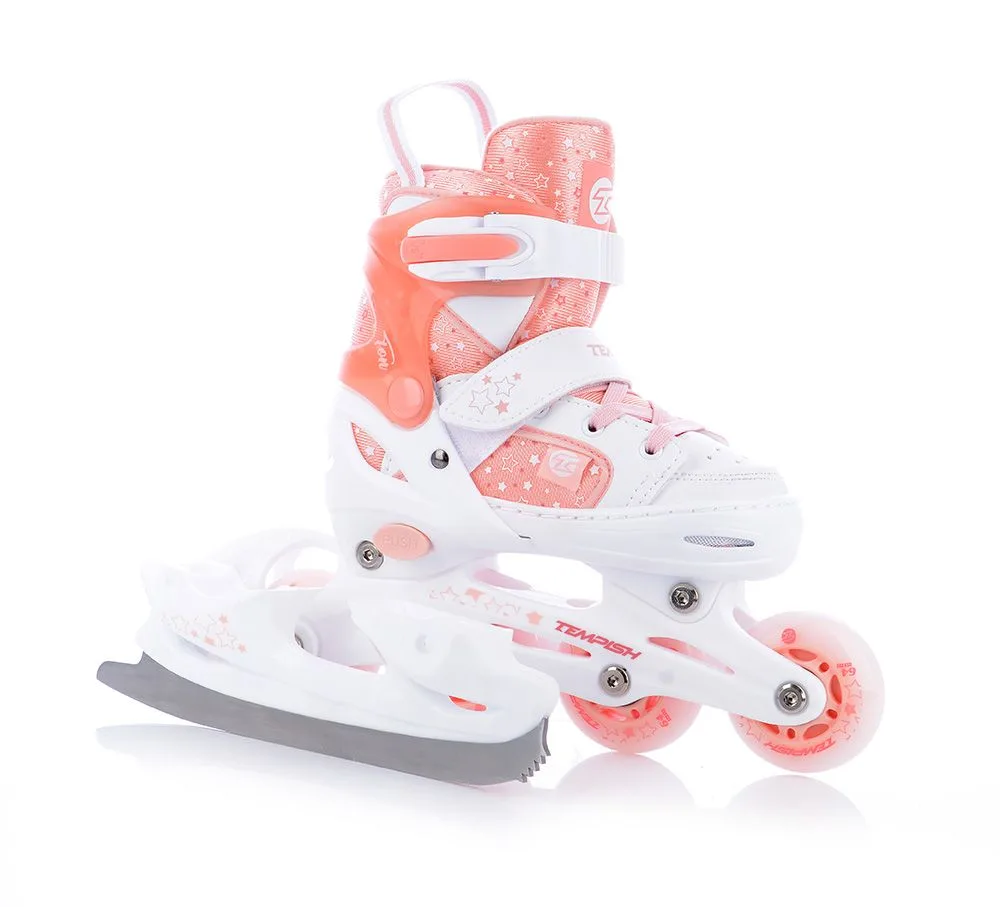 Patine Reglabile TEMPISH TON DUO LED GIRL alb roz 30-33 - imagine 18