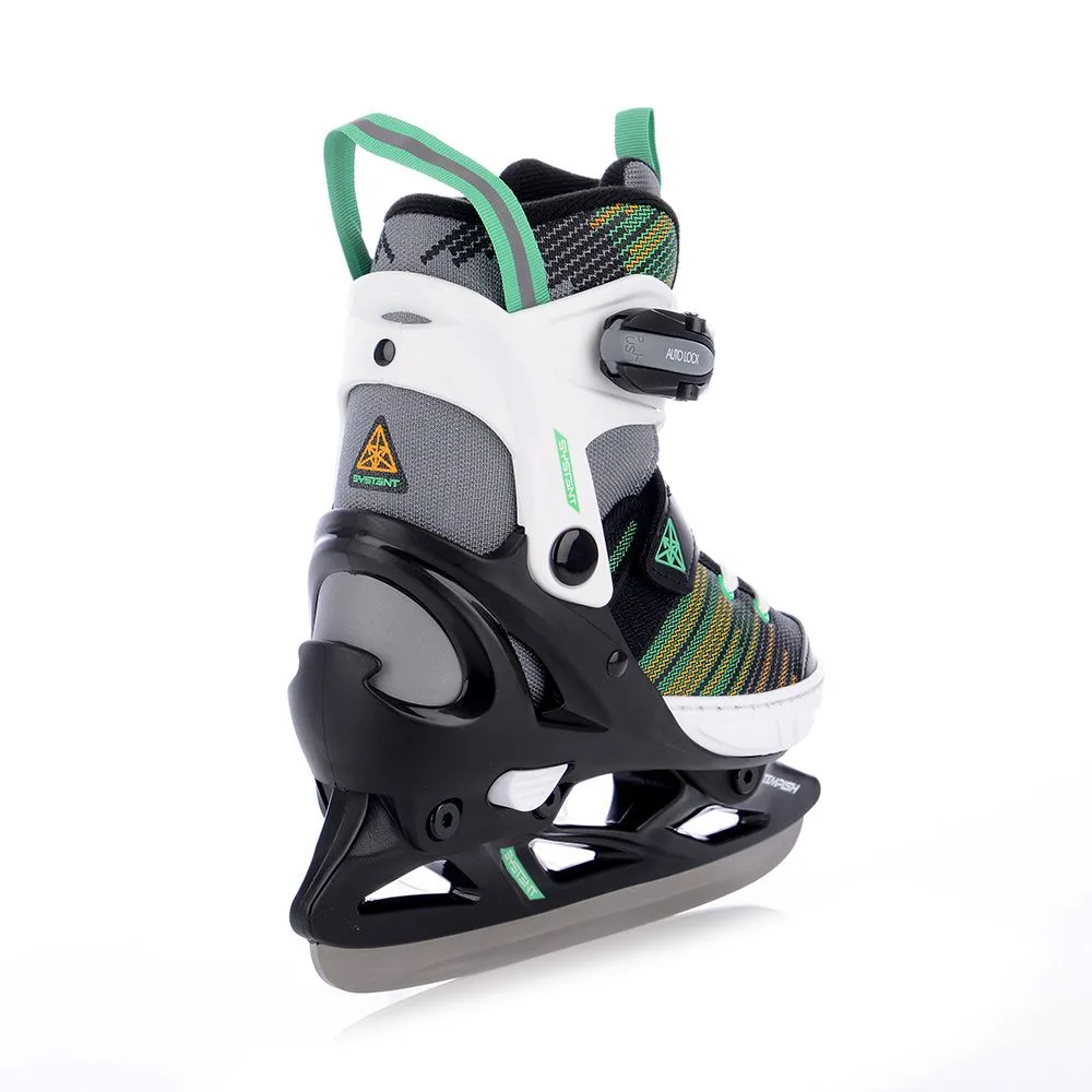 Patine Reglabile TEMPISH SYSTENT ICE negru gri verde 29-32 - imagine 2