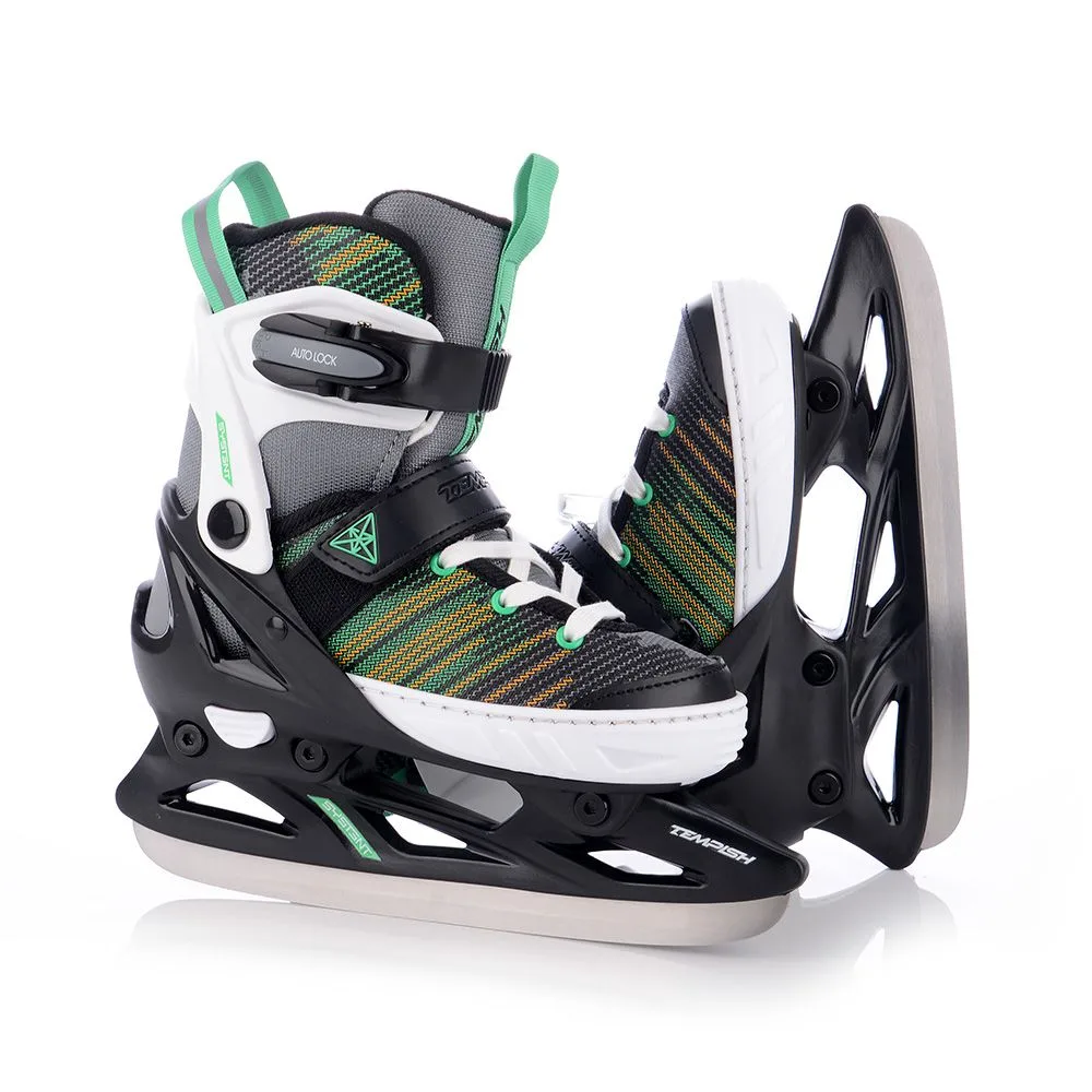 Patine Reglabile TEMPISH SYSTENT ICE negru gri verde 29-32 - imagine 6