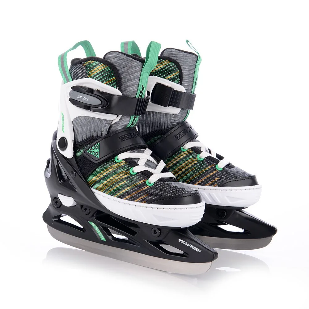 Patine Reglabile TEMPISH SYSTENT ICE negru gri verde 37-40 - imagine 7