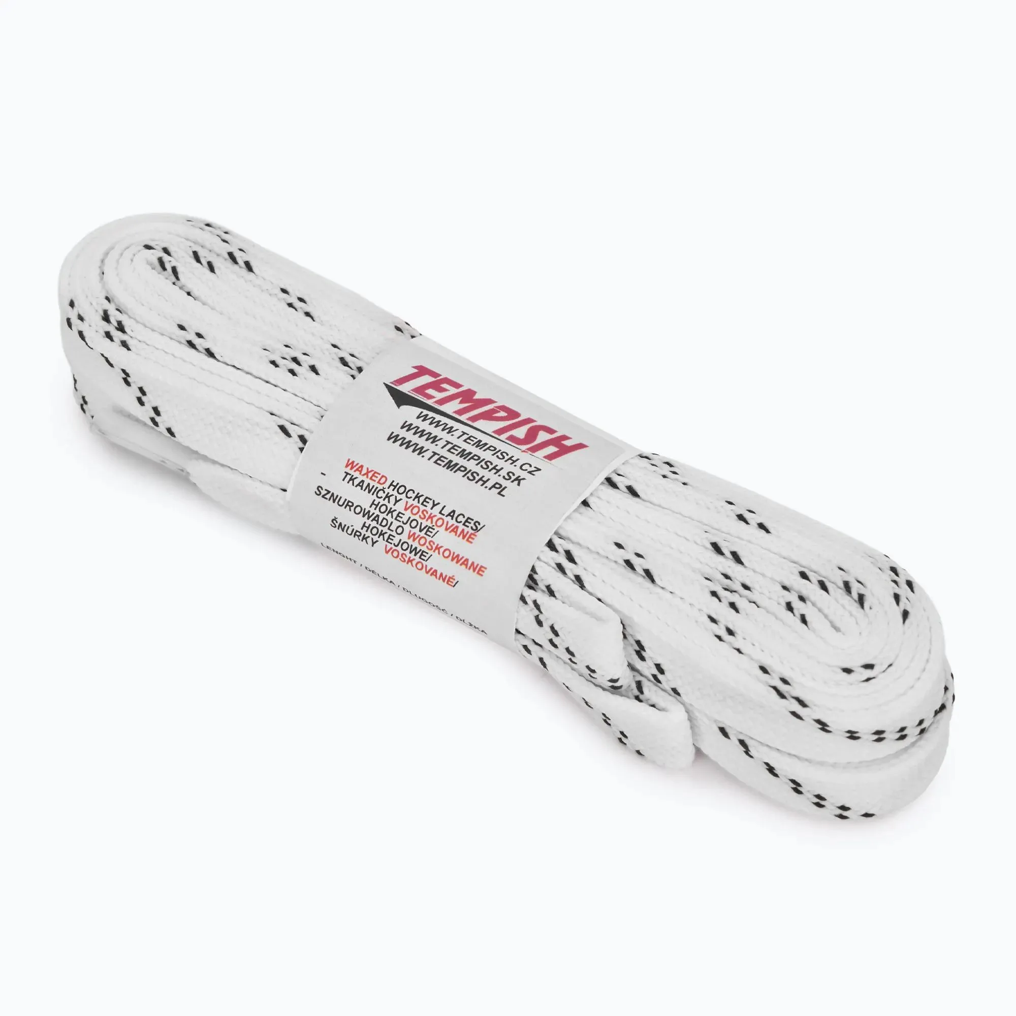 Siret pentru patine hockey 200 cm waxed white TEMPISH