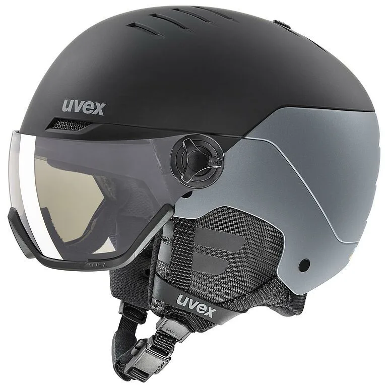 Casca schi Uvex wanted visor pro v black-silver matt 54-58