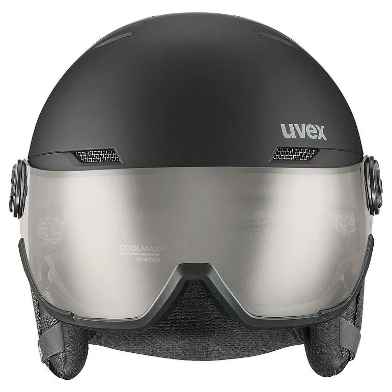 Casca schi Uvex wanted visor pro v black-silver matt 58-61 - imagine 2
