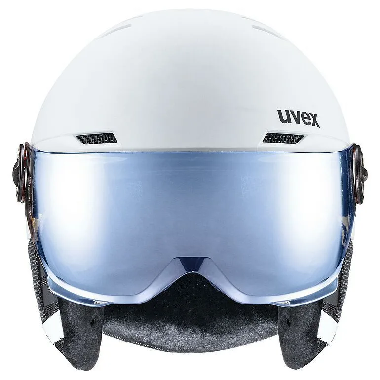Casca schi Uvex rocket jr visor white-black matt 51-55 - imagine 2
