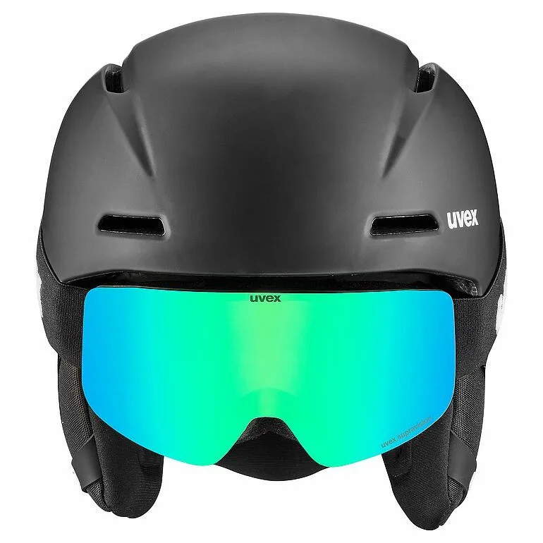 Casca schi Uvex viti set black matt 51-55 cu ochelari - imagine 3