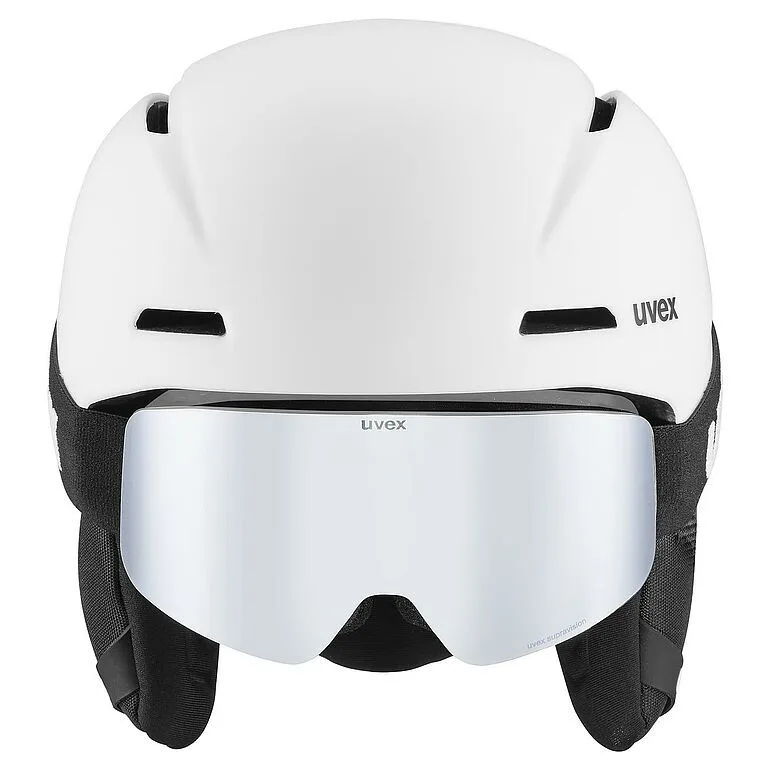 Casca schi Uvex viti set white matt 51-55 cu ochelari - imagine 2