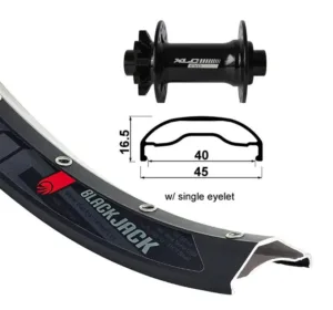 Roata fata XLC FW-A14 27.5 Aluminiu 32H Disc TA 15 110mm black