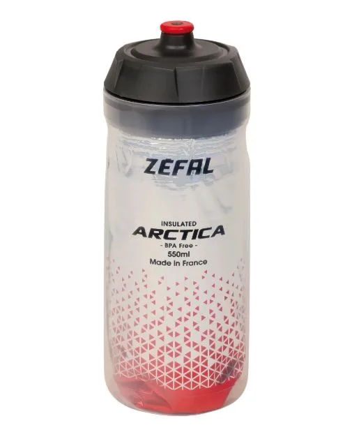 Bidon termic Zefal Arctica 550ml silver red 1663