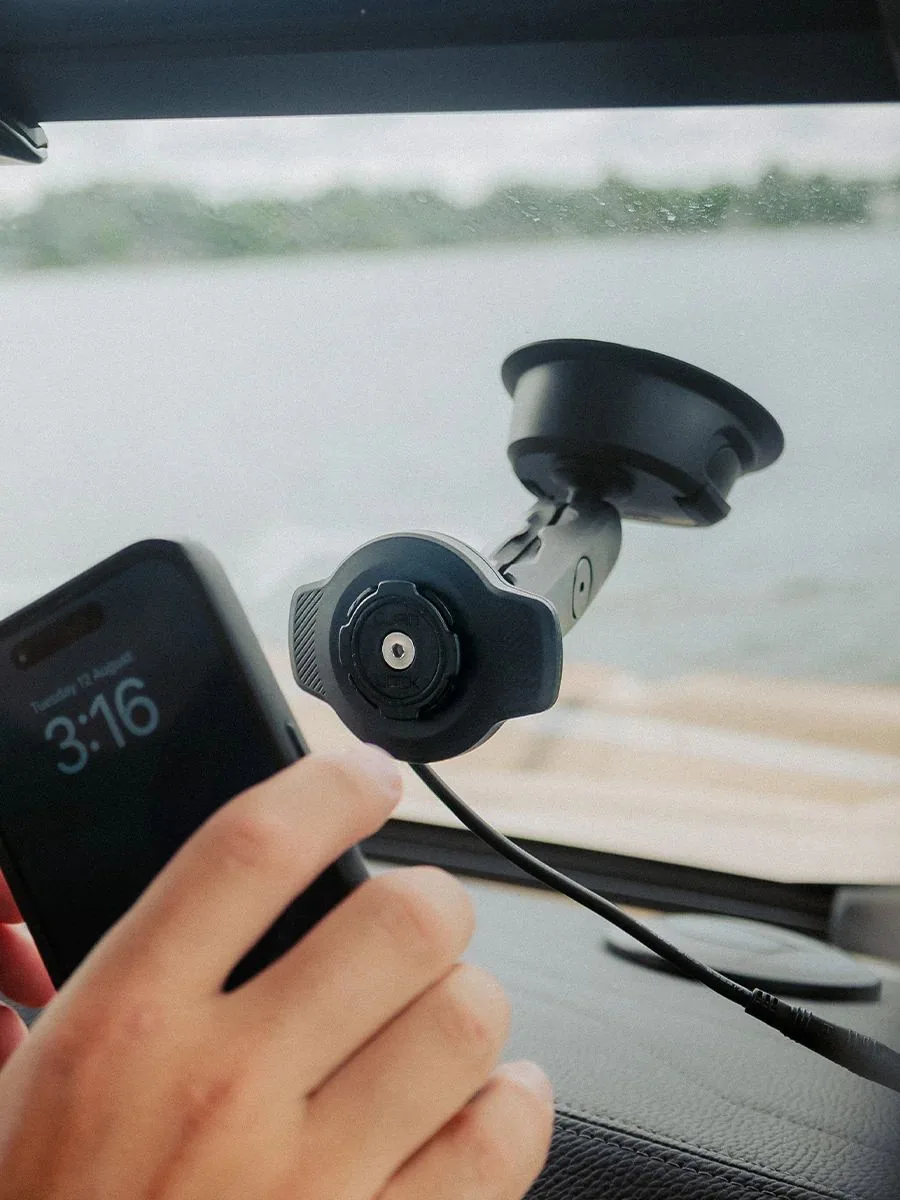 Quad Lock incarcator wireless (cap) impermeabil USB negru - imagine 8