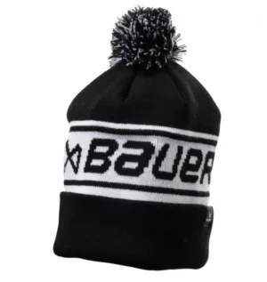 Caciula BAUER ribbed pom pom negru