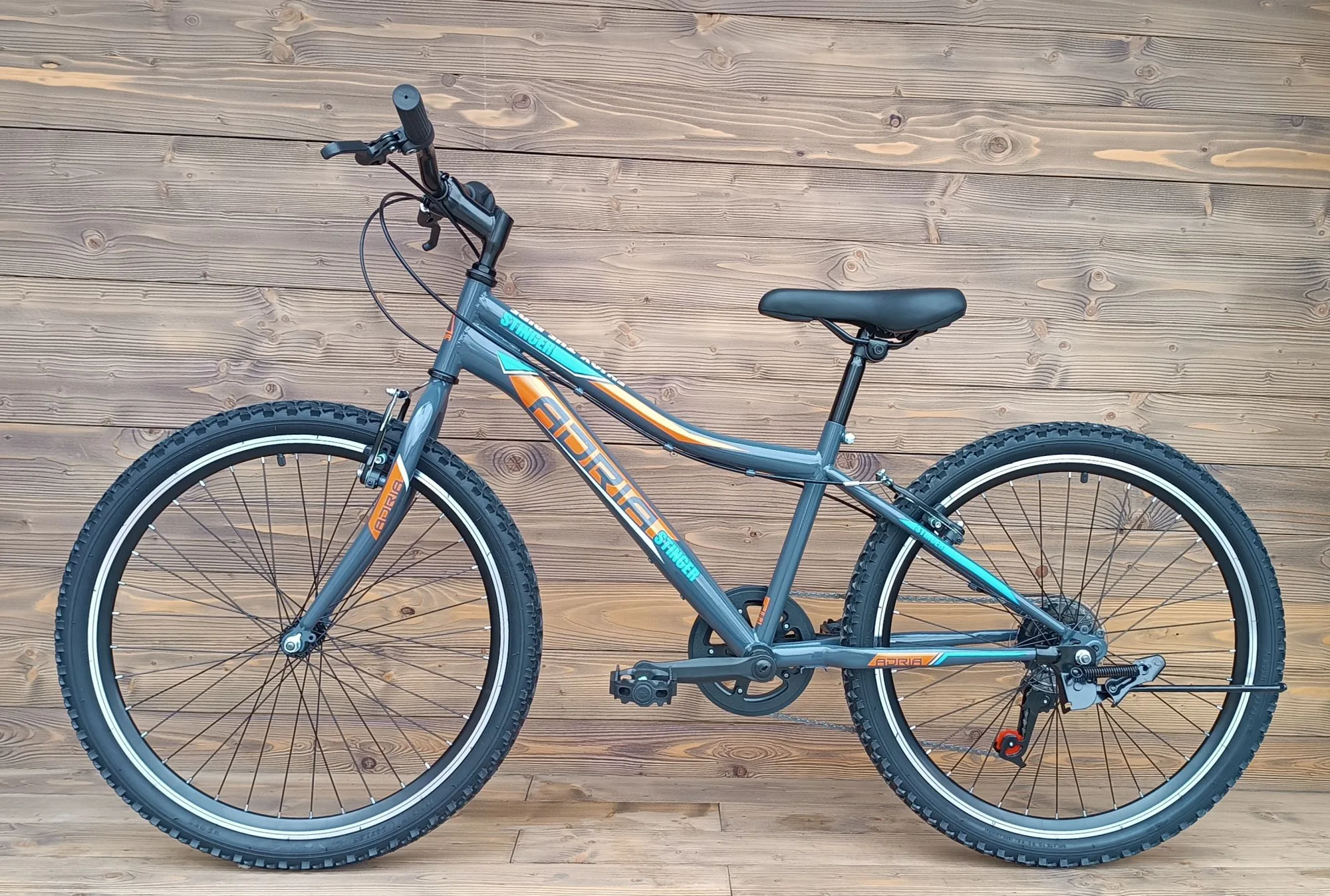 Bicicleta copii 24 Capriolo Stinger gri portocaliu 12 - imagine 2