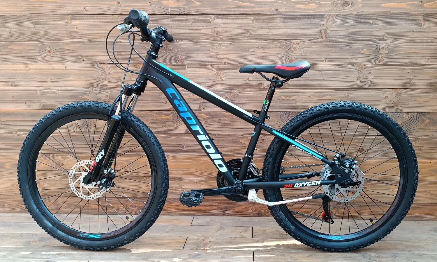 Bicicleta Capriolo Oxygen 24 Disc brake black blue - imagine 2