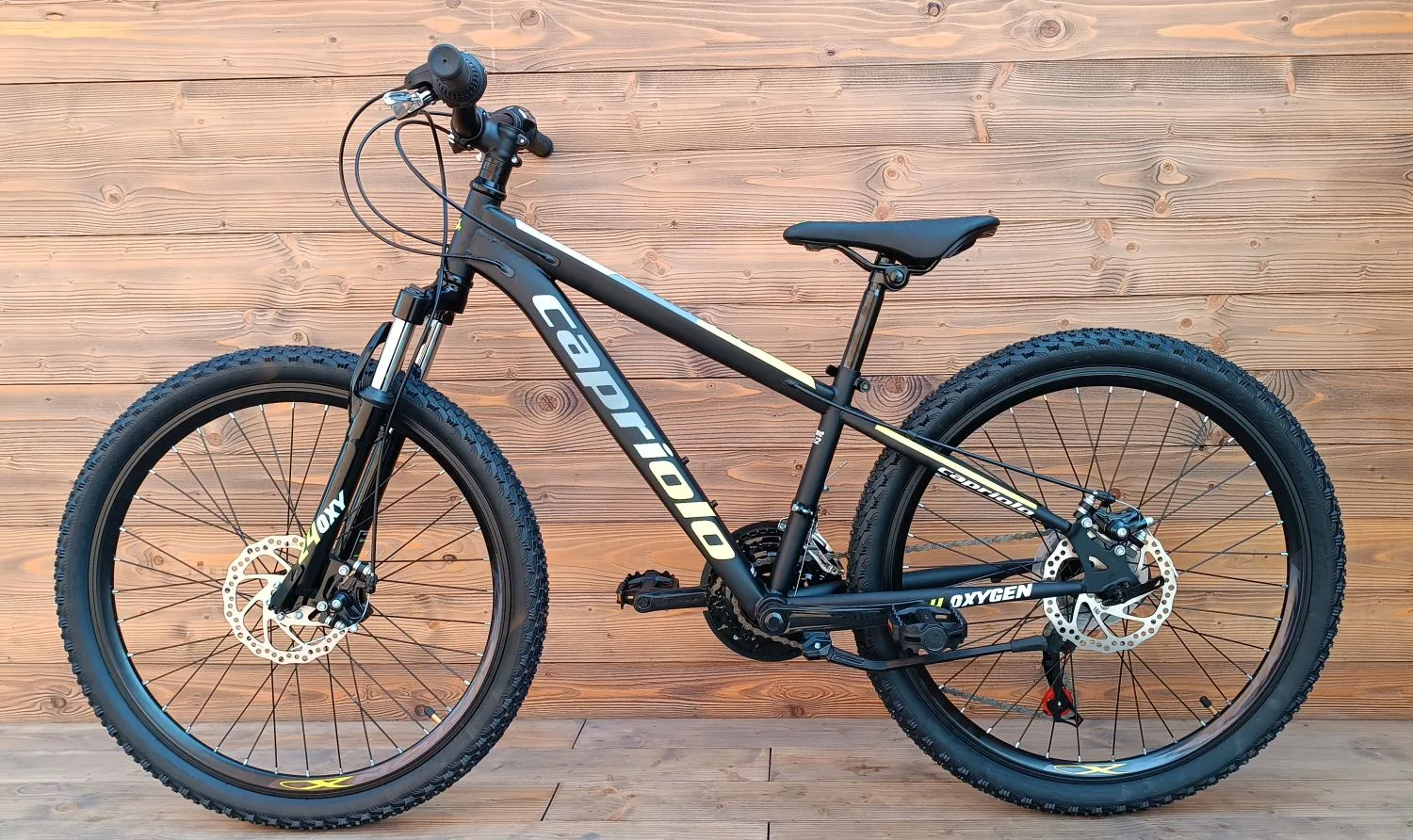 Bicicleta Capriolo Oxygen 24 Disc brake black yellow - imagine 2