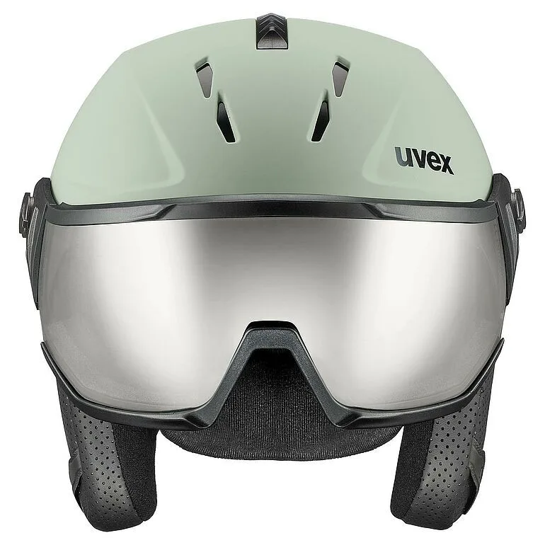 Casca schi Uvex instinct visor oxid green matt 56-58 - imagine 2