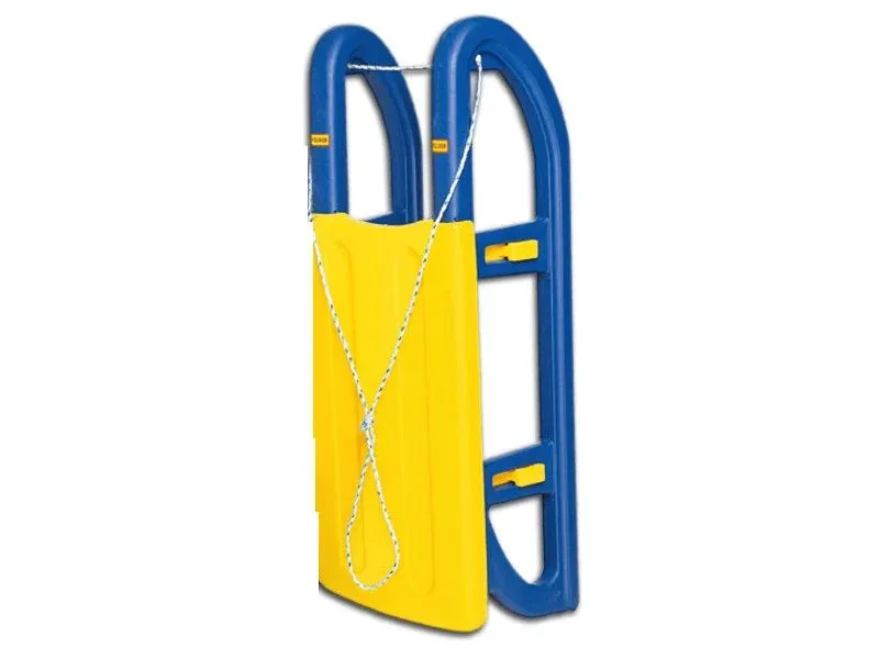 Sanie pliabila demontabila din plastic albastru galben - imagine 2