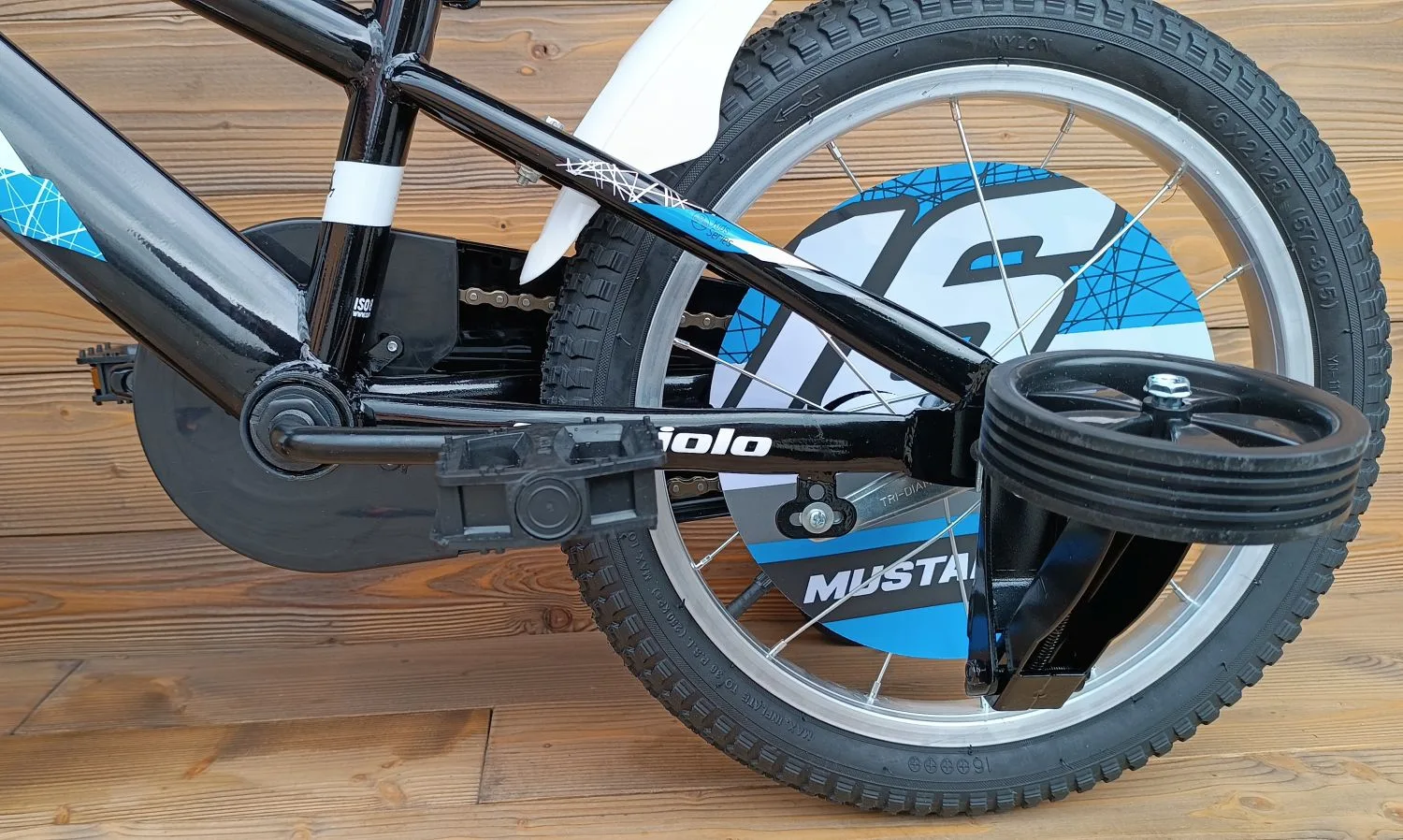 Bicicleta copii 16 Capriolo Mustang negru albastru - imagine 4