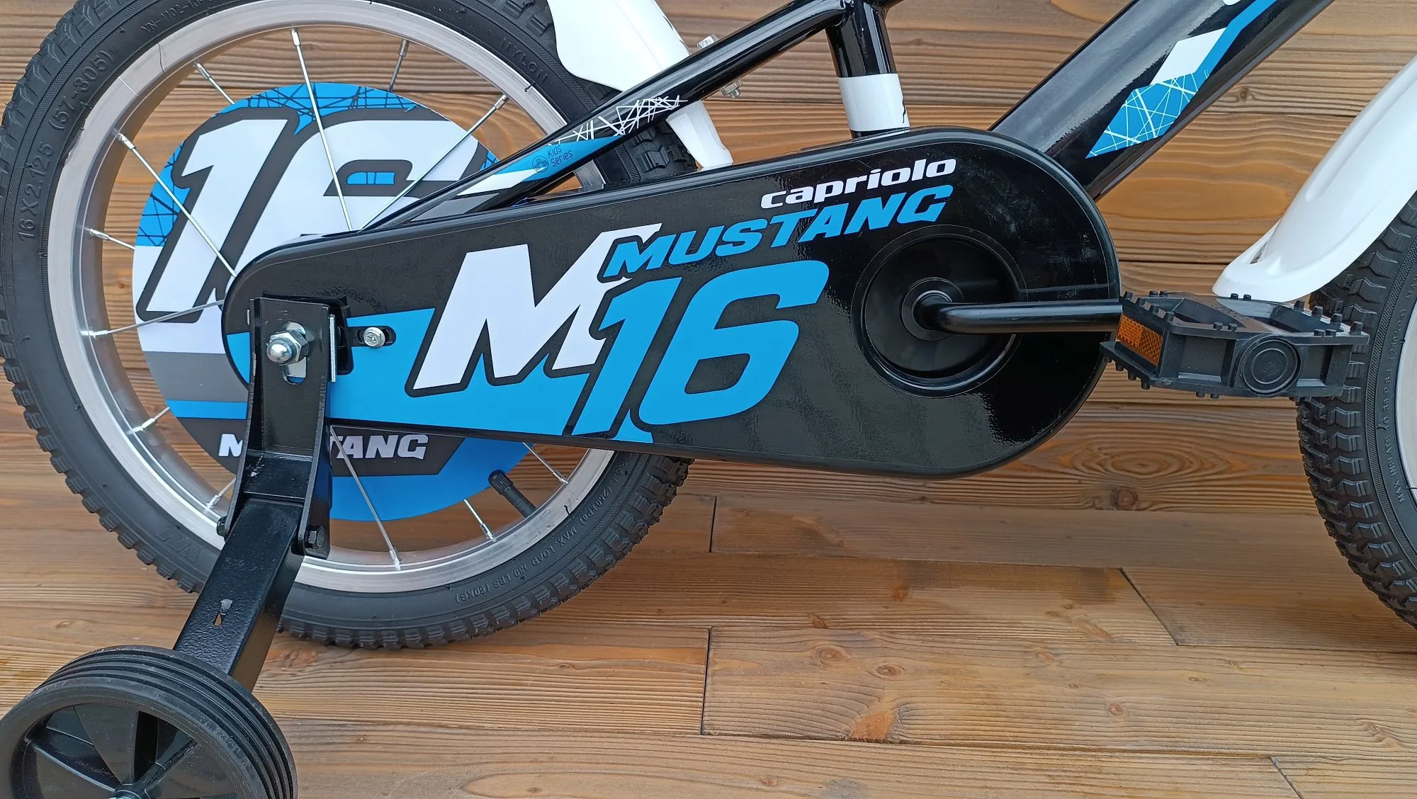 Bicicleta copii 16 Capriolo Mustang negru albastru - imagine 5