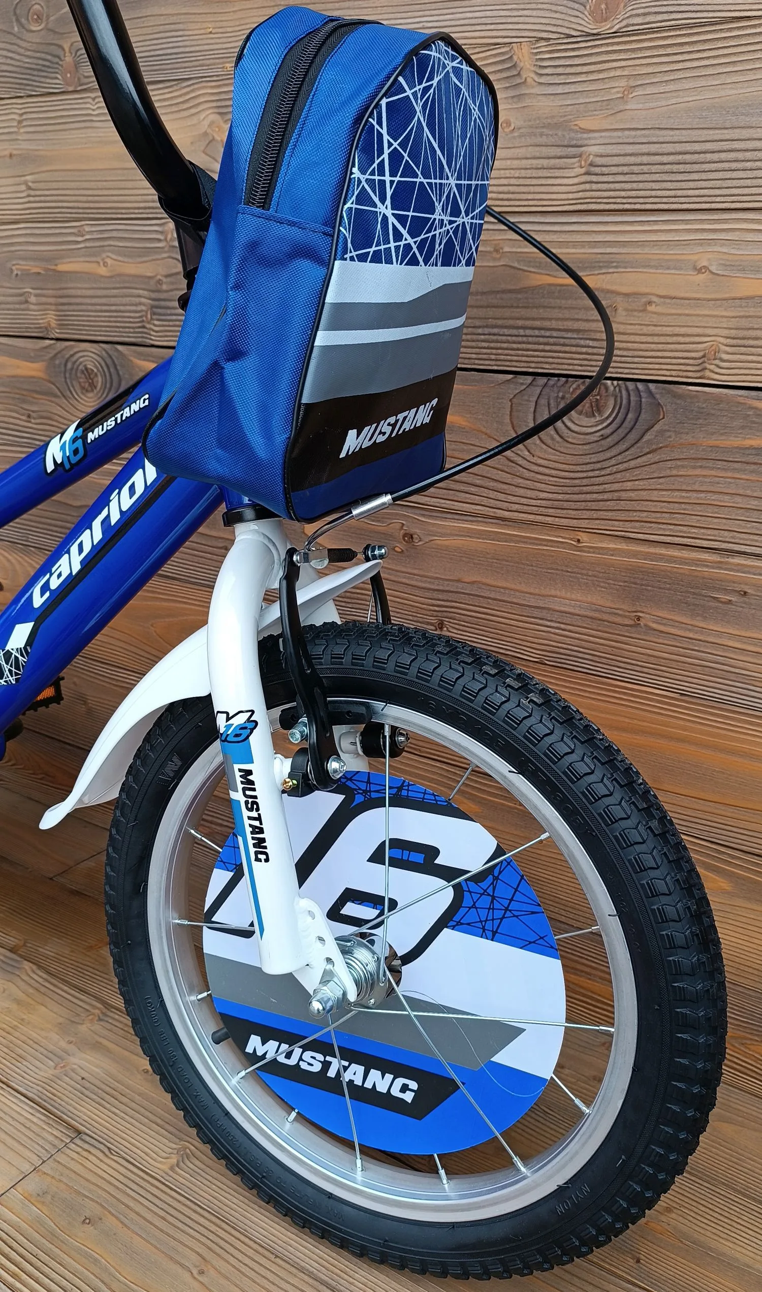 Bicicleta copii 16 Capriolo Mustang albastru alb - imagine 3