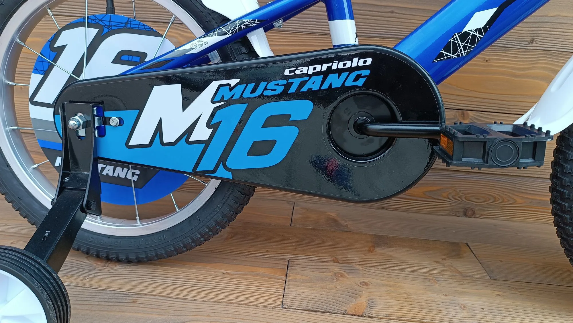 Bicicleta copii 16 Capriolo Mustang albastru alb - imagine 5