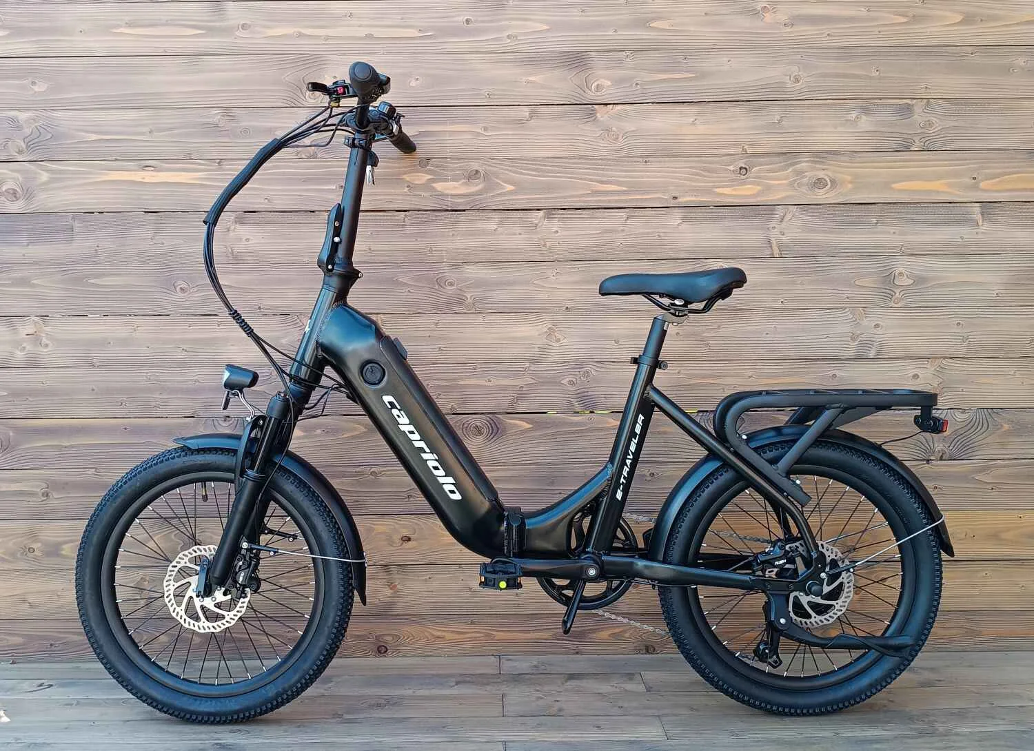 e-bike pliabila Capriolo 20 black, motor 250W, 36V, cu baterie de 36V, 374Wh - imagine 2