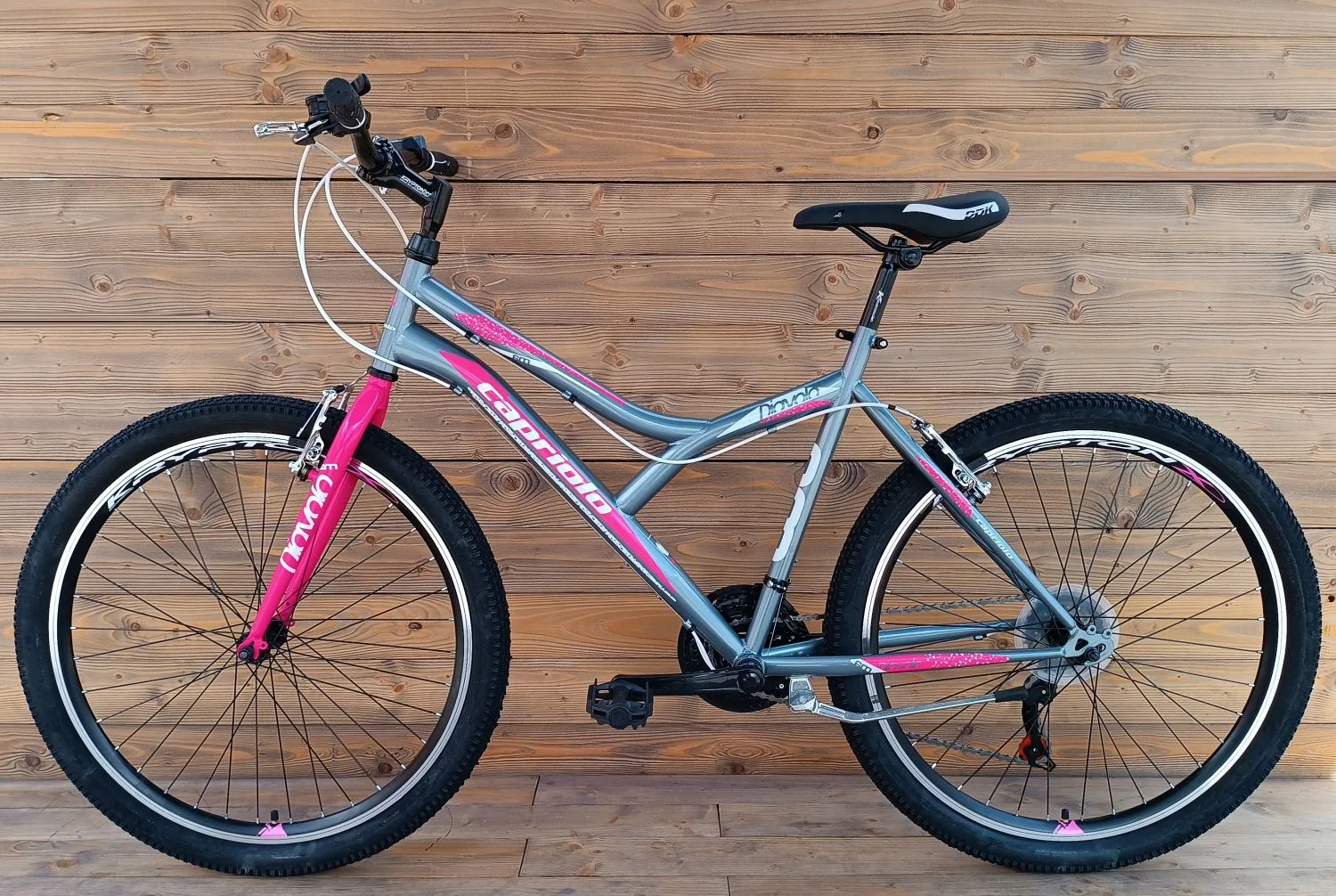 Bicicleta MTB 26 Capriolo Diavolo gri pink 19 - imagine 2
