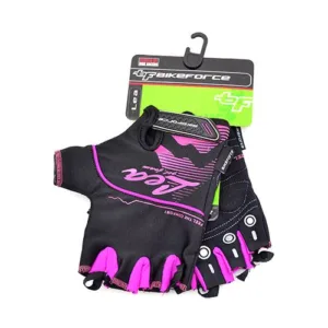 Manusi dama BIKEFORCE Lea negru-purpuriu L