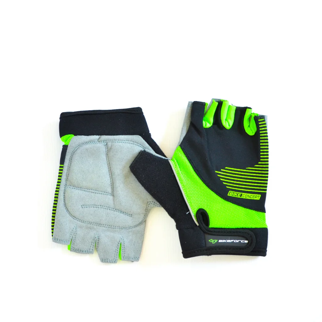 Manusi BIKEFORCE Kid Stripy green-black XS