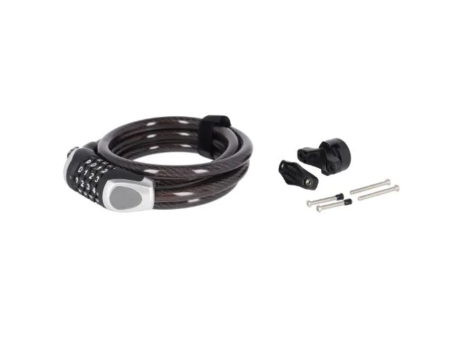 Lacat spiral cu cifru XLC Ronald Biggs 12mm/1850mm - imagine 4
