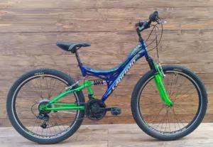 Bicicleta MTB 26 Capriolo CTX Full Suspension albastru verde lucios 16
