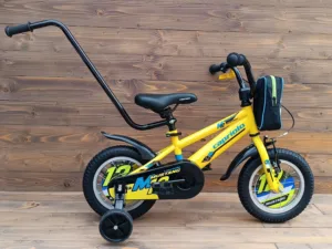 Bicicleta copii 12 Capriolo Mustang galben albastru