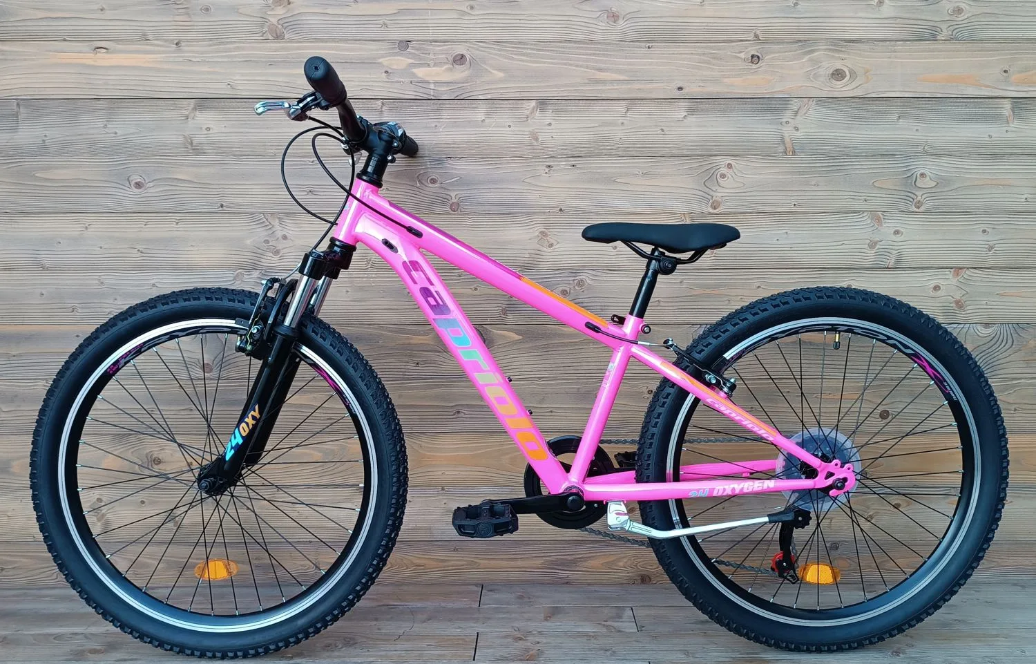 Bicicleta copii 24 Capriolo Oxygen V-brake pink albastru 12 - imagine 2